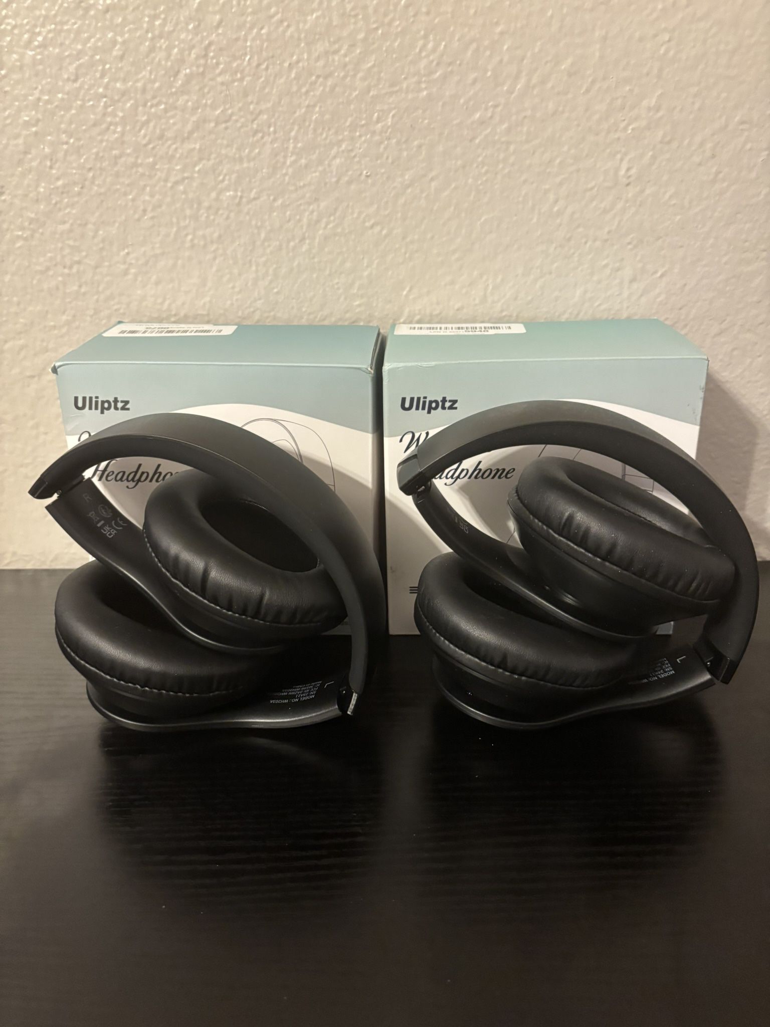 2 - Uliptz Wireless Headphones - 2 Pair For $25 Black