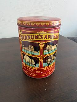 Vintage Barnum animal cracker tin