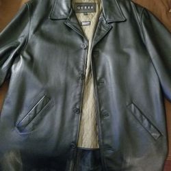 Vintage GUESS! Leather Coat - Sz. XL