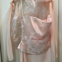 Peach formal  gown/ bridesmaid dress 