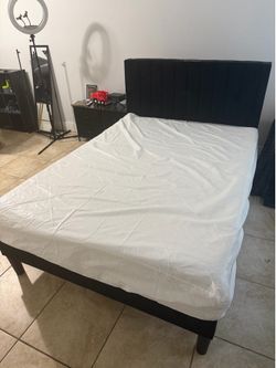 Queen mattress and bed frame