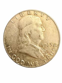 1963-D Franklin Half Dollar 90% Silver Final Year Denver Mint Coin 50C