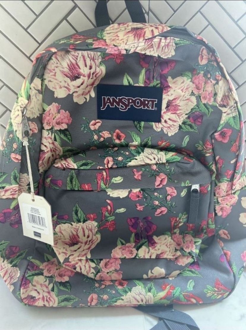 Grey Boquet Jansport Backpack