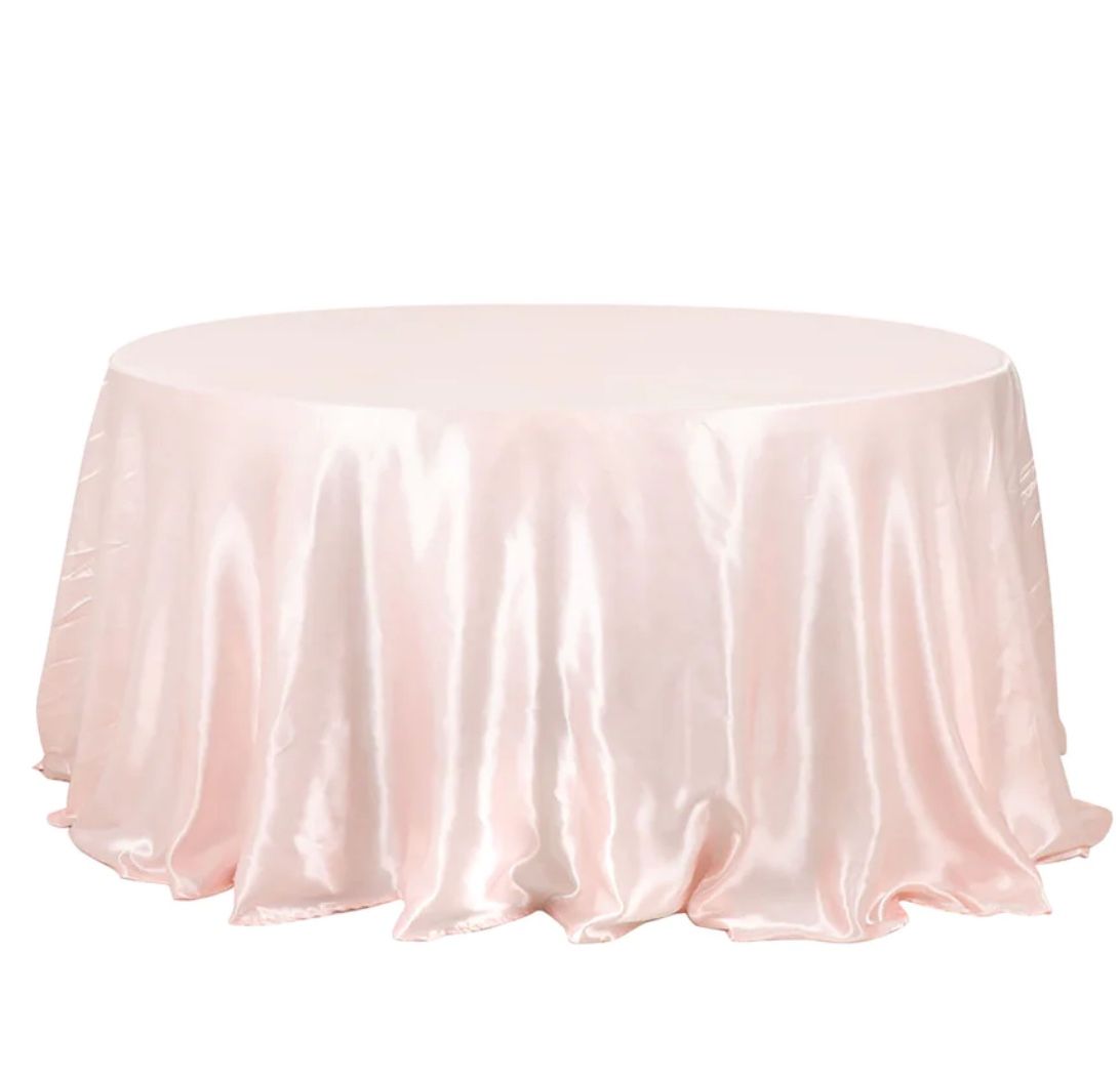 Round Baby Pink Table Cover. $7 Each 