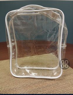Vintage 90s Gucci Clear Toiletries/Makeup Beauty Bag