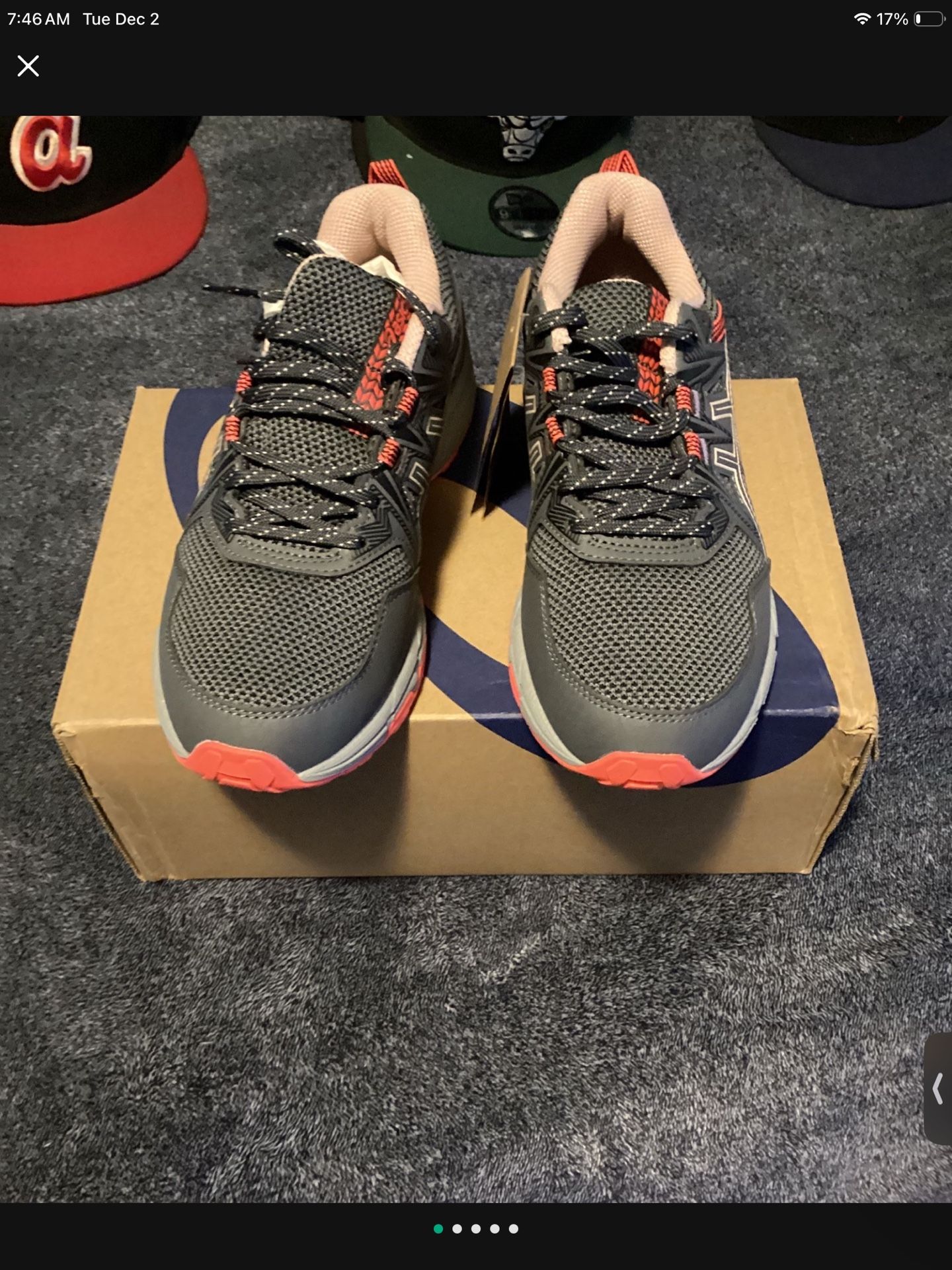 Asics Gel Venture 8 Athletic Sneakers Lace Up Shoes Carrier Grey Women’s Shoes Size 9 Wide New With Box