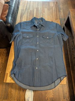 Wrangler denim pearl snap dress shirt