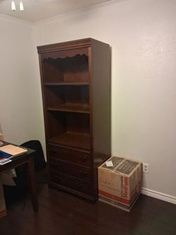 Tall Bookshelf with light