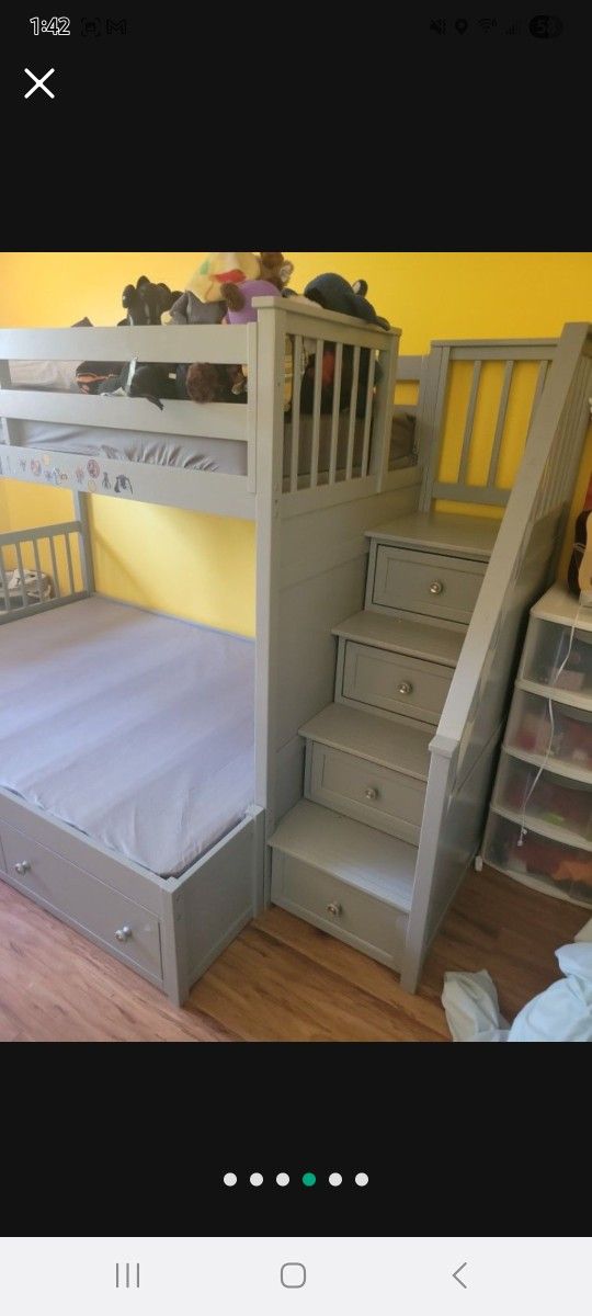  Twin Over Full Bunk Beds With Storage 