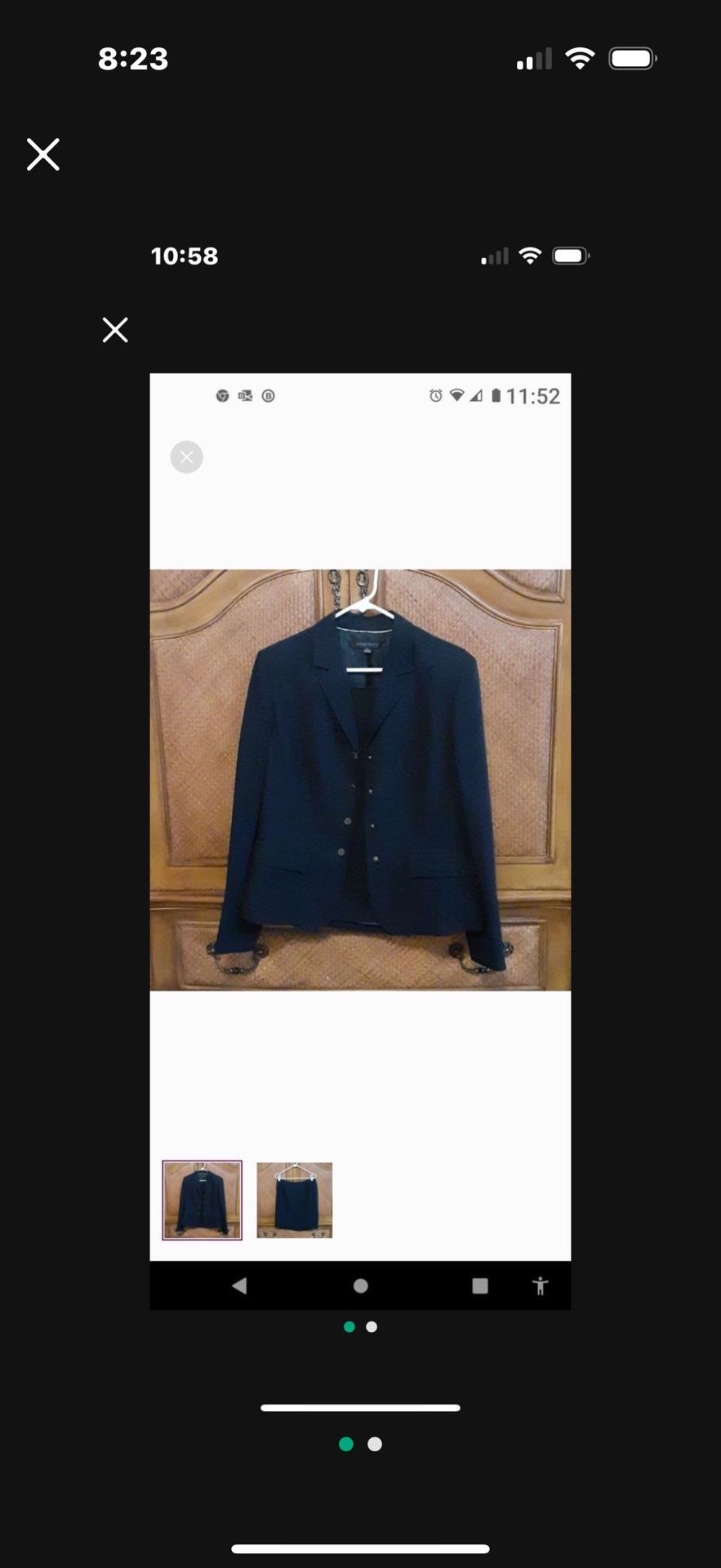 Blazer And Skirt Set By Anne Klein, Size L