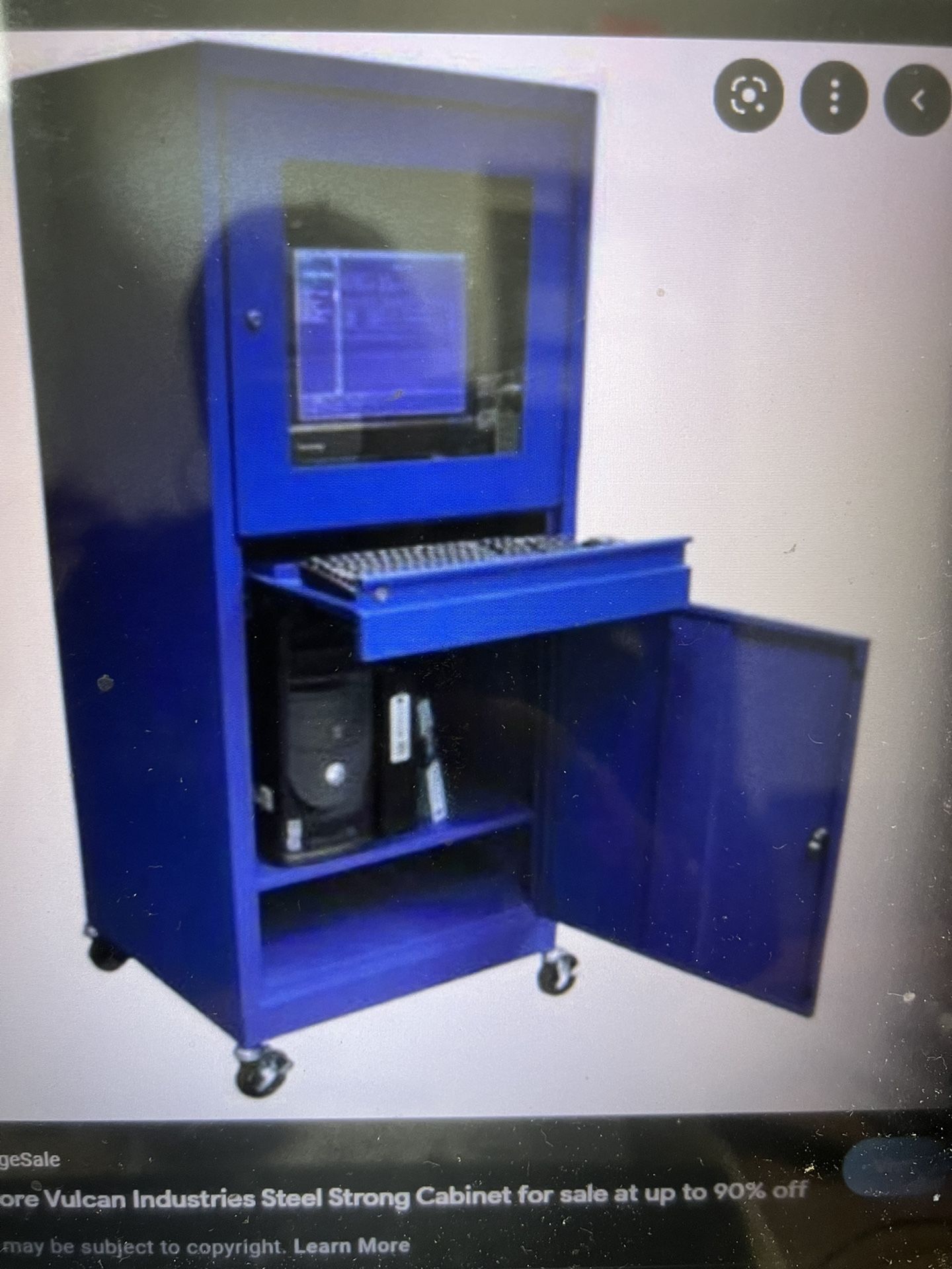 MOBILE Computer Cabinet with Security Lock & keys