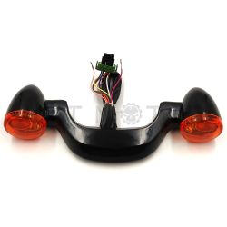 Rear Turn Signal Brake Light Bar For Harley Street Road Glide 2010-2018 11 12 13 PN:MT444-001A-GBK+ORANGE