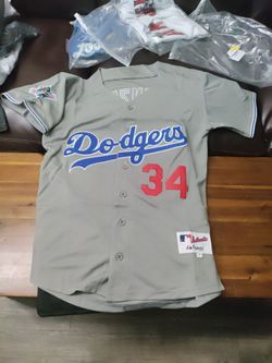 Los Angeles dodgers VELENZUELA Gray number 34, 1988 world series jerseys