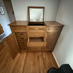 Beautiful Vintage 1950’s  armoire With Light In jewelry Top  $300 OBO