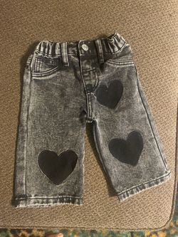 Black Denim Heart Jeans