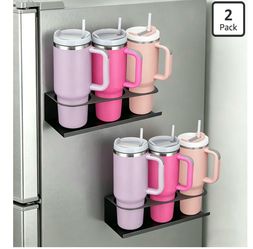 Magnetic Stanley Cup Holder for Fridge 2 Pack Black