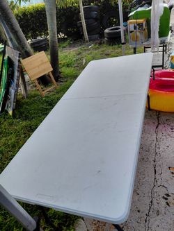 Mainstays 6 Foot Folding Table, Fold-in-Half – $30 OBO