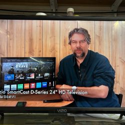 VIZIO 24" 1080p Class LED D-series Smart HDTV Fast Black D24f-G1