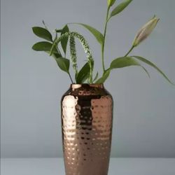 Super Dope Vase In Hammered Stainless Copper Handcrafted Artisan | RETAIL $69