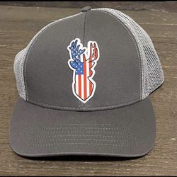 BUX Patriotic Deer Trucker Hat | Gray Mesh Snapback, New USA Flag Design