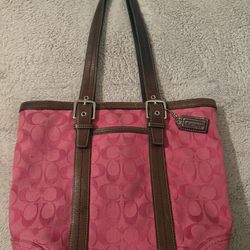 Coach Pink tote bag