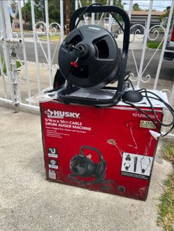 Husky 5/16 in x 50 ft Cable Drum Auger Machine
