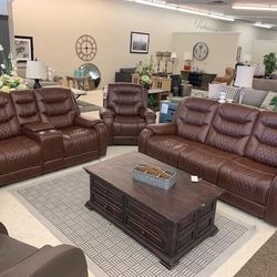 Reclining Sofa And Love Seat Available For Immediate Delivery 