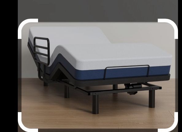 Twin Electronic Bed With Side Rails
