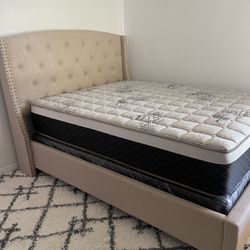 Bed With Mattress Queen Size All New