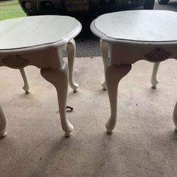 Two Oval End Tables 