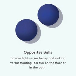 Lovevery montessori weighted opposites balls