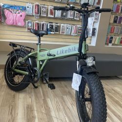 Likebike Cityfun Fat Tire Folding E-Bike – 48V/750W – Used! 40-50 In Range