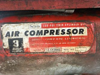 Sears 150PSI Twin Cylinder Air Compressor