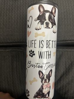 New Boston Terrier tumbler