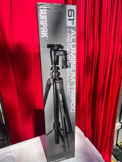 61” SUNPAK Aluminum Tripod + Pistol Grip Ball Head Ultra 6000PG