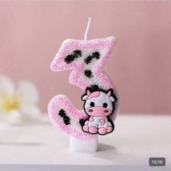 Cow Candle Of 3 & 5 