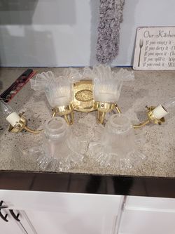 Brass light fixture