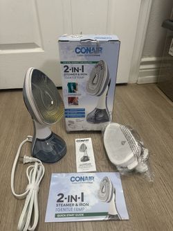 Conair 2 in 1 Steamer & Iron, Retail $49