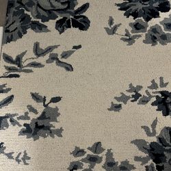 Designer Wool Floral Runner Rug