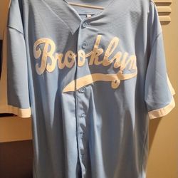 Brooklyn Dodgers Light Blue MLB Vintage Throwback Retro Jackie Robinson #42 Jersey NEW