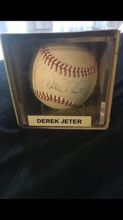 Signed Derek Jeter Baseball