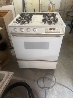 cast iron sink fridge and  stove