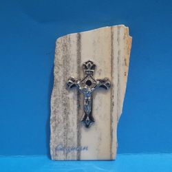 Jesus Christ Refrigerator Magnet – Metal on Porcelain – Cayman Islands 3.5"X2".