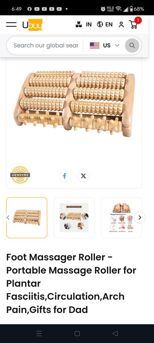 Wooden Foot Massager