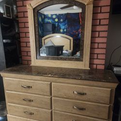 Dresser With Mirror And Matching Nightstand