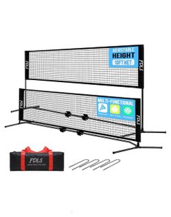 FDLS 10FT Portable Badminton Pickleball Net with Carry Bag for Indoor Outdoorl Height Adjustable| Easy Set up Retails on Amazon $49.99