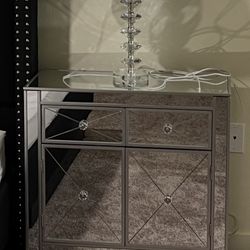 Mirrored Nightstand/Side Table