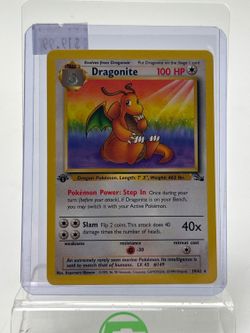 Pokémon TCG Fossil Dragonite 19/62 English 1st Edition