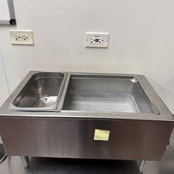 commercial countertop steam table / soup warmer (electric hot food table).