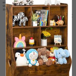 Lerliuo Kids Toy Storage Organizer, 3 Tier Children Bookcase